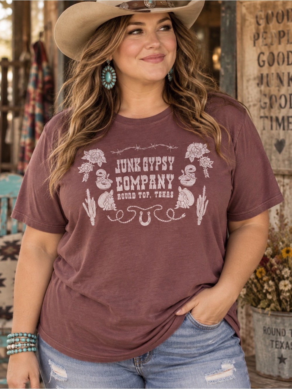 Women's Dusty Mauve Graphic Tee